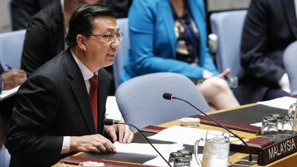 Dato Sri Liow Tiong Lai,&nbsp;ministre malaisien des Transports, &agrave; New York, lors d'une r&eacute;union du Conseil de s&eacute;curit&eacute; de l'ONU, le 29 juillet 2015. (KENA BETANCUR / AFP)