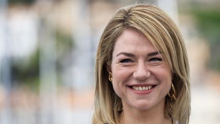 L'actrice belge  Emilie Dequenne au Festival de Cannes, le 17 mai 2023. (VALERY HACHE / AFP)