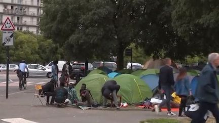 Nantes : un camp de migrants au centre-ville