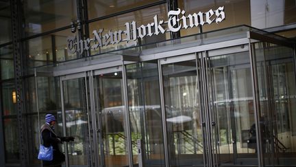 Le si&egrave;ge du "New York Times", &agrave; New York (Etats-Unis), le 7 f&eacute;vrier 2013. (ERIC THAYER / REUTERS)