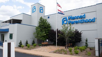 La clinique de Planned Parenthood, dernière de l'Etat du Missouri à pratiquer des IVG, à Saint-Louis (Etats-Unis), le 30 mai 2019.&nbsp; (SAUL LOEB / AFP)