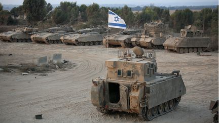 &nbsp; (L'armée israélienne a renforcé ses troupes à la frontière de la bande de Gaza depuis le mois d'août. © MaxPPP)