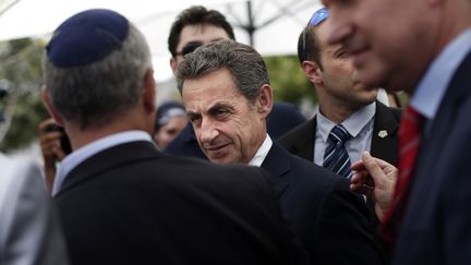 L'ancien pr&eacute;sident Nicolas Sarkozy &agrave; J&eacute;rusalem, le 8 juin 2015. (THOMAS COEX / AFP)