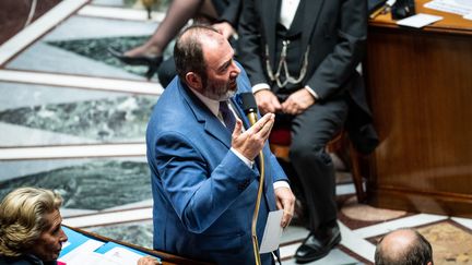 Le ministre de la Santé, François Braun, lors de la séance de questions au gouvernement à l'Assemblée nationale, le 8 novembre 2022. (XOSE BOUZAS / HANS LUCAS / AFP)