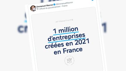 Capture écran d'un tweet d'Emmanuel Macron.&nbsp; (CAPTURE ECRAN TWITTER)