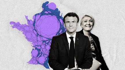 Vote des villes, vote des champs : découvrez dans nos cartes anamorphosées les résultats de l'élection présidentielle en fonction de la densité de population (ELLEN LOZON / FRANCEINFO)