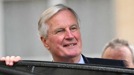 Le nouveau Premier ministre Michel Barnier, issu des Républicains, à l'issue du conseil des ministres, le 23 septembre 2024. (BERTRAND GUAY / AFP)