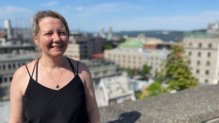 Malou Leroy, a French nurse living in Quebec. (ANNE-LAURE DAGNET - FRANCEINFO - RADIOFRANCE)