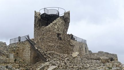 Une tour de la citadelle d'Alep en Syrie s'est effondrée lors du séisme du 6 février 2023. (- / AFP)