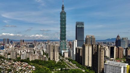 La ville de Taipei, à Taïwan, le 16 juillet 2021.&nbsp; (SAM YEH / AFP)