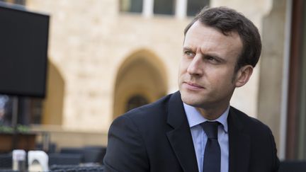 Emmanuel Macron, le 24 janvier 2017 à Beyrouth (Liban).&nbsp; (MAXPPP)