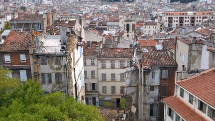 Une vue de la rue d'Aubagne à Marseille le 5 novembre 2018 où des immeubles vétustes se sont écroulés.&nbsp;&nbsp; (AFP)