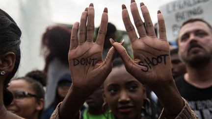 Manifestation à Charlotte le 21 septembre 2016 (NICHOLAS KAMM / AFP)