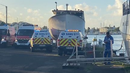 Des véhicules de secours à Pointe-à-Pitre, le 16 novembre 2022. (FRANCE TELEVISIONS)