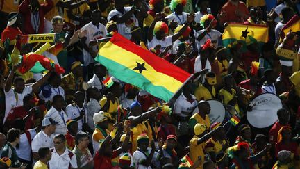 Des supporters du Ghana avant un match de la Coupe du monde contre les Etats-Unis &agrave; Natal (Br&eacute;sil), le 16 juin 2014. (CARLOS BARRIA / REUTERS)