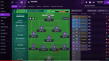 Capture d'écran de la bande-annonce de Football manager 2021.&nbsp; (Sports Interactive.)