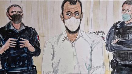 Salah Abdeslam a été interrogé pour la première fois, mercredi 9 février, dans le cadre du procès des attentats du 13 novembre.&nbsp;Le survivant des commandos qui ont tué 130 personnes a assuré qu'il avait renoncé à actionner sa ceinture d'explosifs. (FRANCE 2)