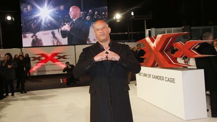 Vin Diesel, le 10 janvier 2017 à Londres (Royaume-Uni) pour la première de son film "xXx Reactivated". (JOEL RYAN/AP/SIPA / AP)