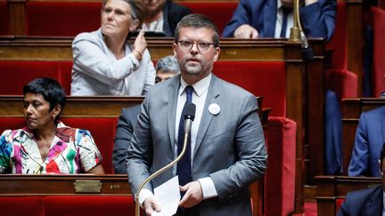 Luc Carnouvas lors d'une séance de questions au gouvernement à l'Assemblée nationale, le 9 juillet 2019. (THOMAS PADILLA / MAXPPP)