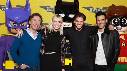 Stephane Bern, Natoo, Rayane Bensetti et  War Tek lors de l'avant-première du film "Lego Batman"  au Grand Rex de Paris
 (LaurentVu/SIPA)