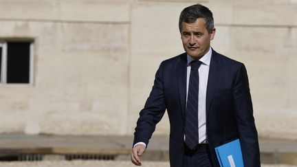 Le ministre de l'Intérieur Gérald Darmanin devant l'Elysée, à Paris, mercredi 9 mars 2022. (LUDOVIC MARIN / AFP)