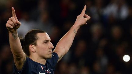 Zlatan Ibrahimovic, le 21 avril au Parc des Princes, &agrave; Paris. (FRANCK FIFE / AFP)