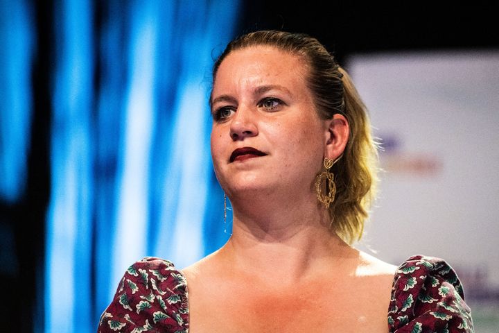 La députée LFI Mathilde Panot, le 19 juin 2022, à Paris. (XOSE BOUZAS / HANS LUCAS / AFP)