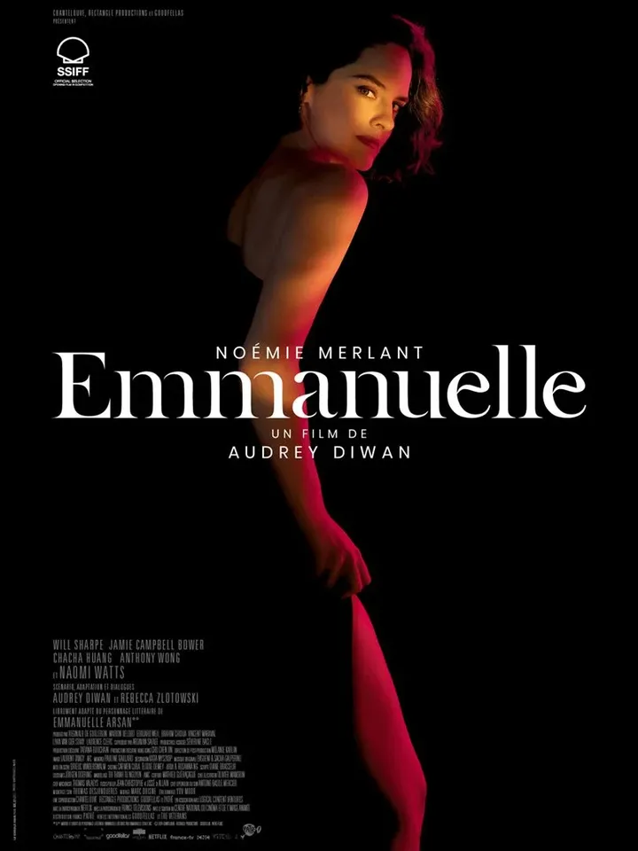 Movie poster "Emmanuelle" by Audrey Diwan, released on September 25, 2024. (PATHE FILMS)