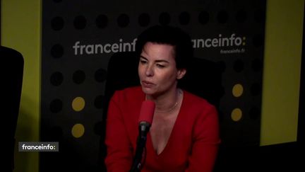 Laurence Sailliet, la porte-parole de Les Républicains, dans le studio de franceinfo, le 30 avril 2018. (FRANCEINFO / RADIOFRANCE)