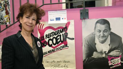 Véronique Colucci, lors du lancement de la 32e campagne d'hiver des Restos du Cœur, à Paris, le 22 novembre 2016. (BERTRAND GUAY / AFP)