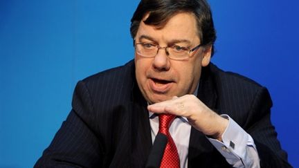 Le Premier ministre irlandais Brian Cowen, le 28 novembre 2010 (AFP / Peter Muhly)