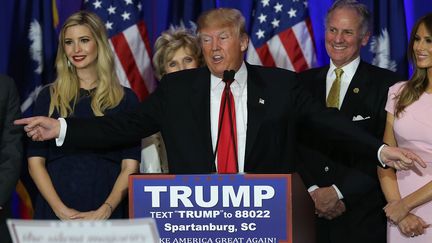 Donald Trump, le 20 février 2016 à&nbsp;Spartanburg (Caroline du Sud).&nbsp; (SPENCER PLATT / GETTY IMAGES NORTH AMERICA)