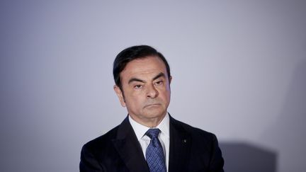 Le PDG de Renault, Carlos Ghosn, lors de la présentation des résultats financiers du groupe, le 12 février 2016 à Boulogne-Billancourt (Hauts-de-Seine). (MAXPPP)