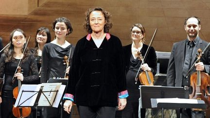 Nathalie Stutzmann et son ensemble Orfeo 55
 (JEAN-PIERRE MULLER / AFP)