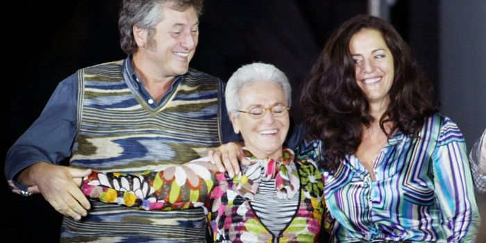 Viittorio, Rosita et Angela Missoni lors de la fashion week à Milan, octobre 2003
 (PAOLO COCCO / AFP)