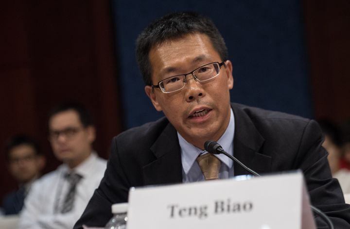 L'avocat Teng Biao, le 18 septembre 2015 à Washington (Etats-Unis). (NICHOLAS KAMM / AFP)