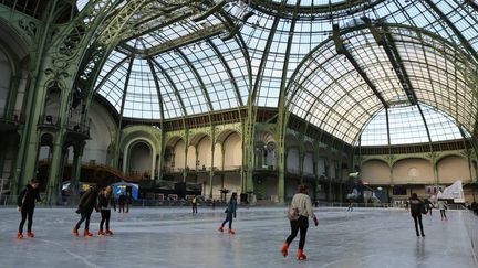 La patinoire éphémère du Grand Palais, à Paris. (MAXPPP)