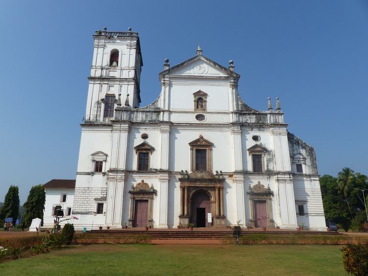 La cathédrale Sainte-Catherine, Vieux-Goa, dans l'Etat de Goa (sud-ouest de l'Inde), le 6 février 2020 (FTV - Laurent Ribadeau Dumas)