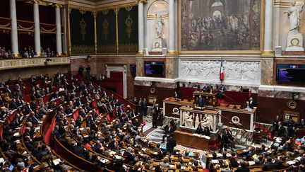 L'Assemblée nationale pendant le discours du Premier ministre Édouard Philippe, le 5 décembre 2018. (ALAIN JOCARD / AFP)