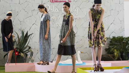 Orla Kiely pap printemps-été 2016, London Fashion week, septembre 2015
 (JACK TAYLOR / AFP)