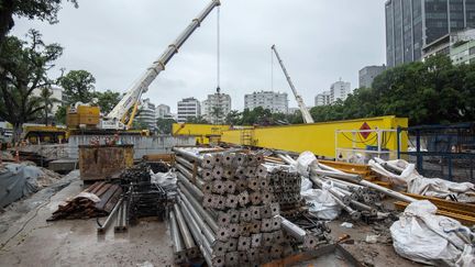 Parmi les travaux dans Rio, ceux consacré au métro vont changer le visage de la ville (CHRISTOPHE SIMON / AFP)