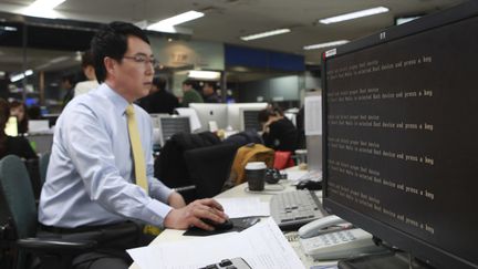 Les ordinateurs de la cha&icirc;ne sud-cor&eacute;enne YTN ont &eacute;t&eacute; victimes d'un logiciel malveillant introduit par des hackers &agrave; partir d'une adresse IP chinoise, le 20 mars 2013. (YTN / REUTERS)