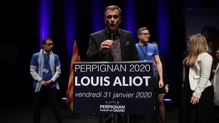 Louis Aliot lors d'un meeting le 31 janvier à Perpignan (LP/OLIVIER ARANDEL / MAXPPP)