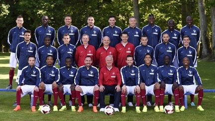 L'&eacute;quipe de France de football, le 6 juin 2014 &agrave; Clairefontaine-en-Yvelines (Yvelines). (ERIC FEFERBERG / AFP)