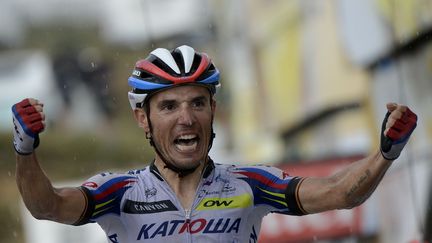 Joaquim Rodriguez avait notamment remporté une belle étape, au Plateau de Beille, sa deuxième lors du Tour de France 2015. (JEFF PACHOUD / AFP)