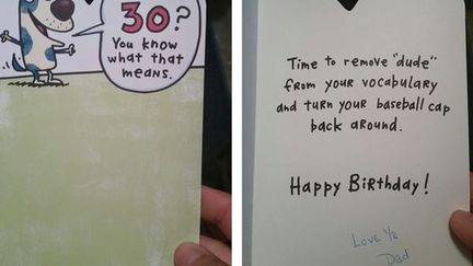 Pour ses 30 ans, il re&ccedil;oit une carte d'anniversaire de son p&egrave;re mort il y a 16 ans. (CHRISBENROY / REDDIT)