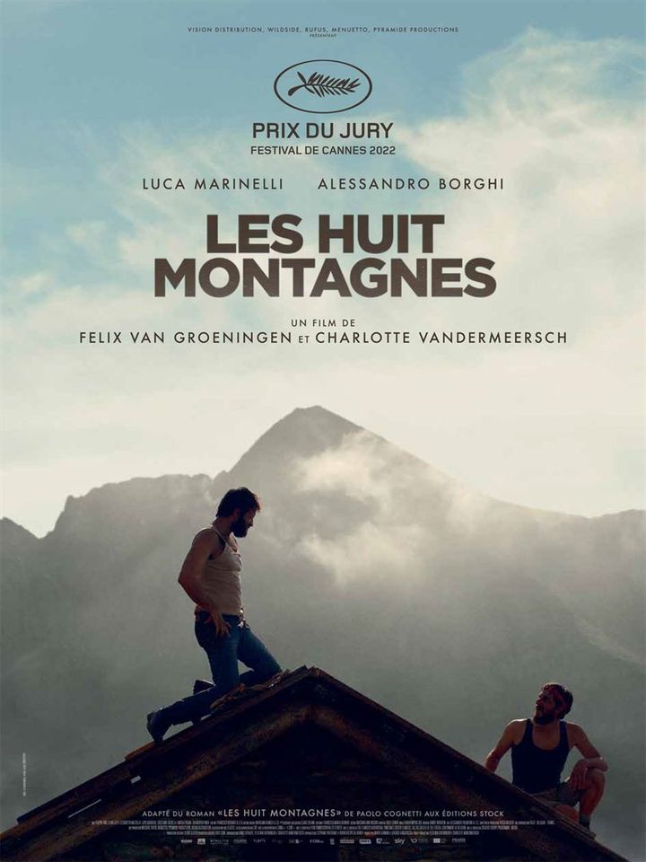 L'affiche des "Huit montagnes" de Charlotte Vandermeersch, et Felix Van Groeningen (2022). (PYRAMIDE DISTRIBUTION)