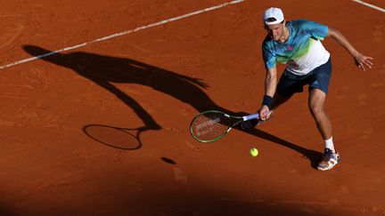 Le jeune Français Lucas Pouille (JEAN-CHRISTOPHE MAGNENET / AFP)