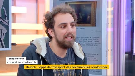 Teddy Pellerin, co-fondateur de l’application de transports nocturnes entre particuliers, Heetch (FRANCEINFO)