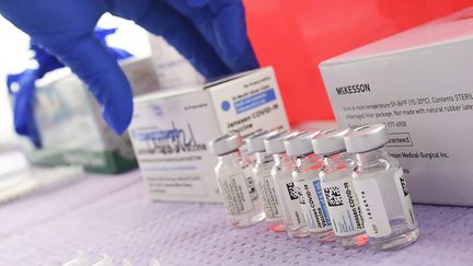 Des doses du vaccin Janssen contre le Covid-19 aux États-Unis. (FREDERIC J. BROWN / AFP)